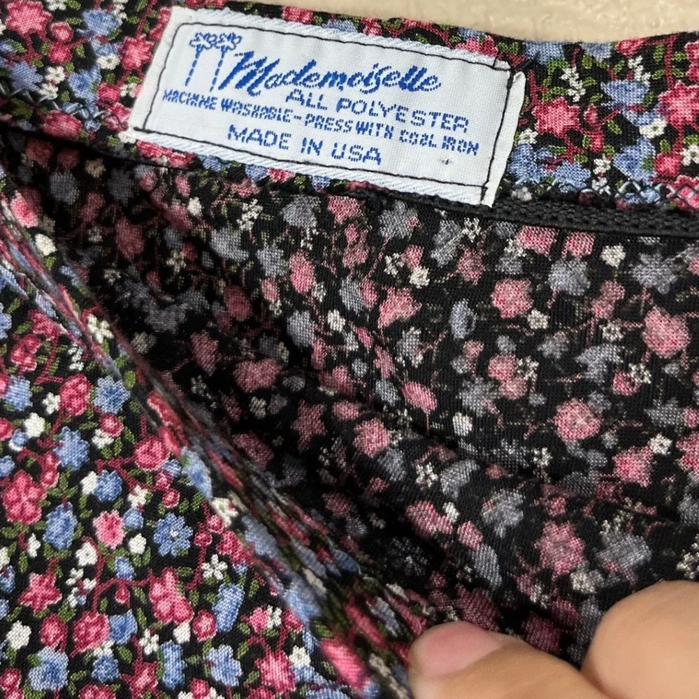 Vintage‎ Mademoiselle Floral Maxi Skirt 90s, 34 inch waist